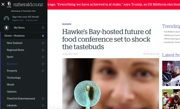 Hawke's Bay-hosted future of food conference set to shock the tastebuds!